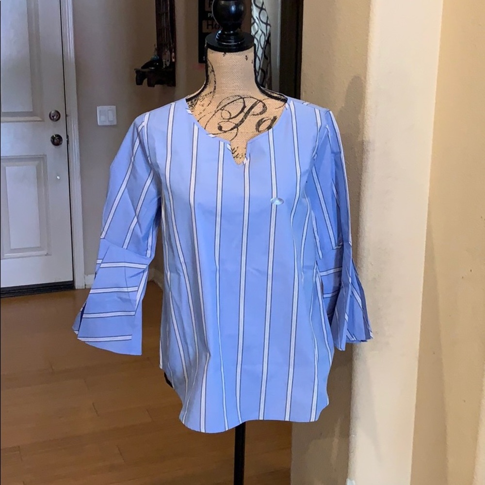 Van Heusen light blue striped top